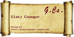Glatz Csongor névjegykártya